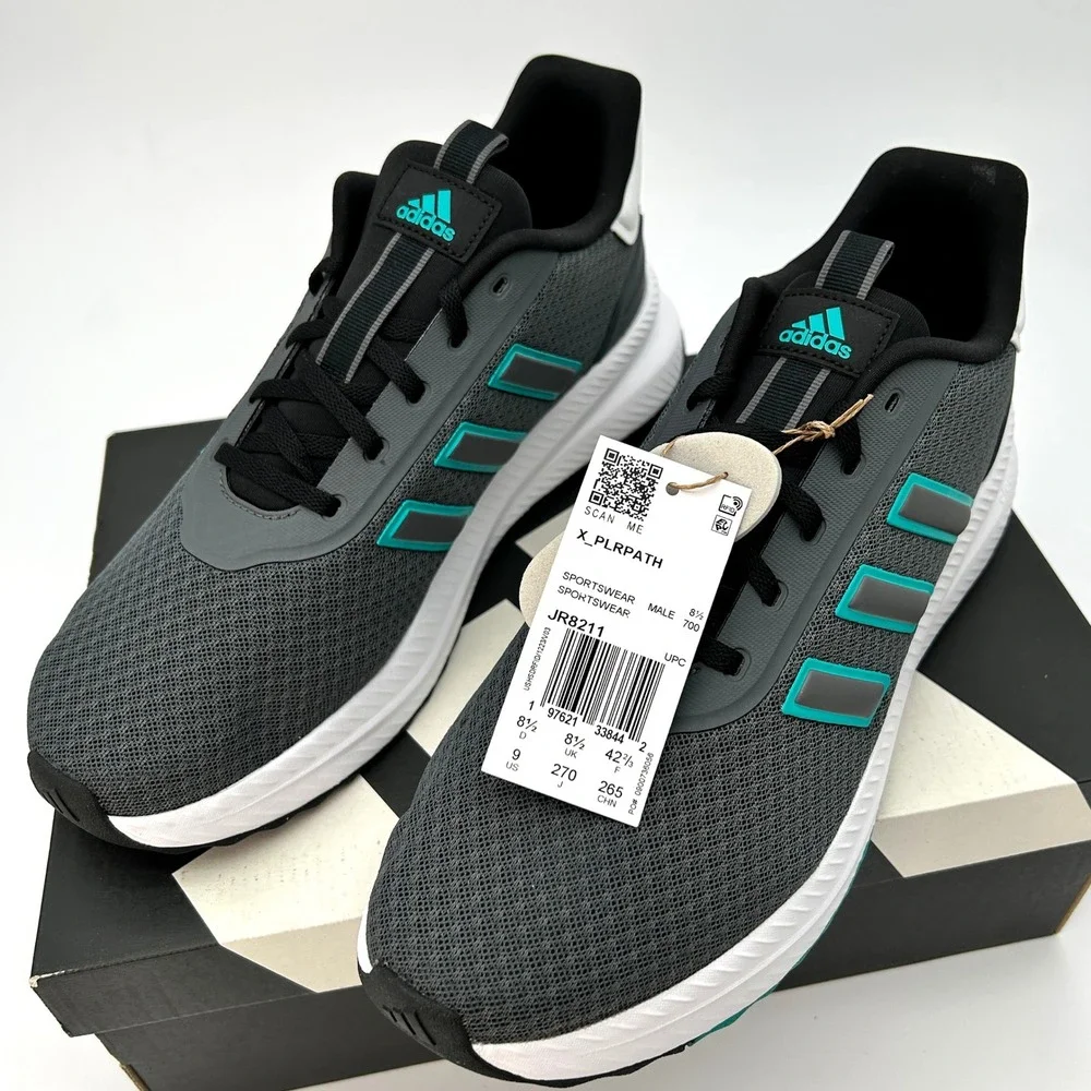 adidas X_PLR Path Mens Size 9 Casual Sneakers Grey Teal Cloudfoam NEW‎ JR8211